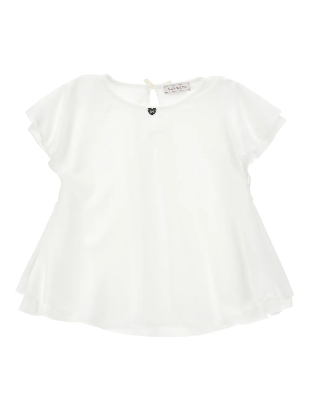 

Многослойный топ с аппликацией Monnalisa, белый