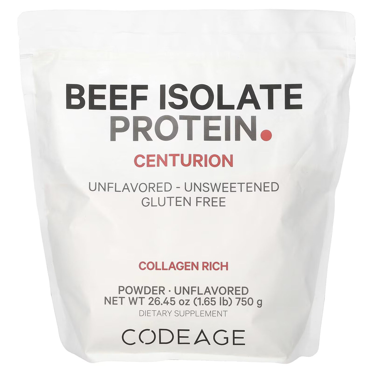 

Протеиновый порошок из говяжьего изолята, без вкуса, 750 г (1,65 фунта) Codeage