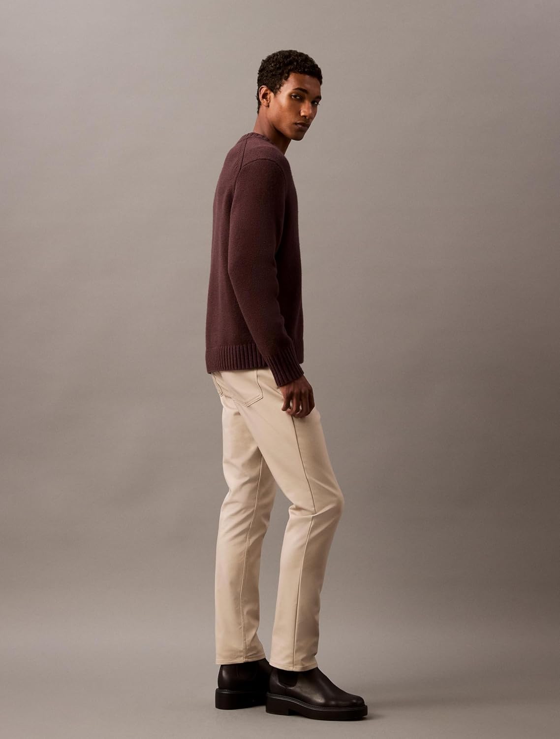 Мужские брюки Calvin Klein Move 365 Stretch Slim Fit из высокотехнологичного тканого материала, устойчивые к складкам, Plaza Taupe — фото 2