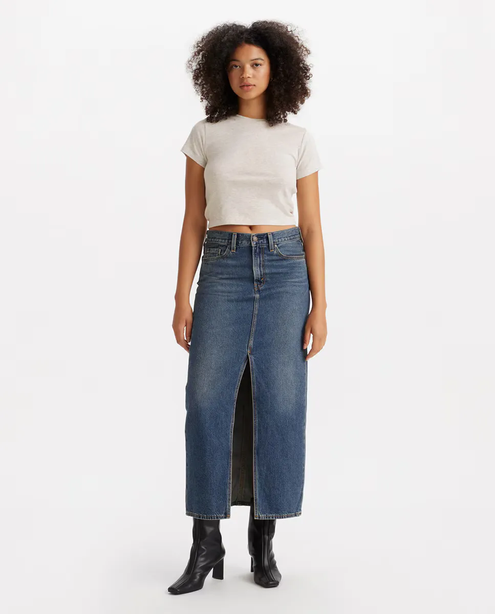 

Джинсовая юбка Ankle Column Levi's, индиго/синий