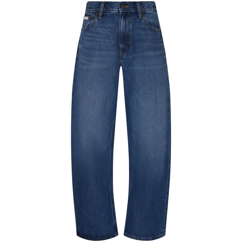 Calvin Klein Джинсы женские SD3 Denim темно-синие с умеренным кроем — фото 3