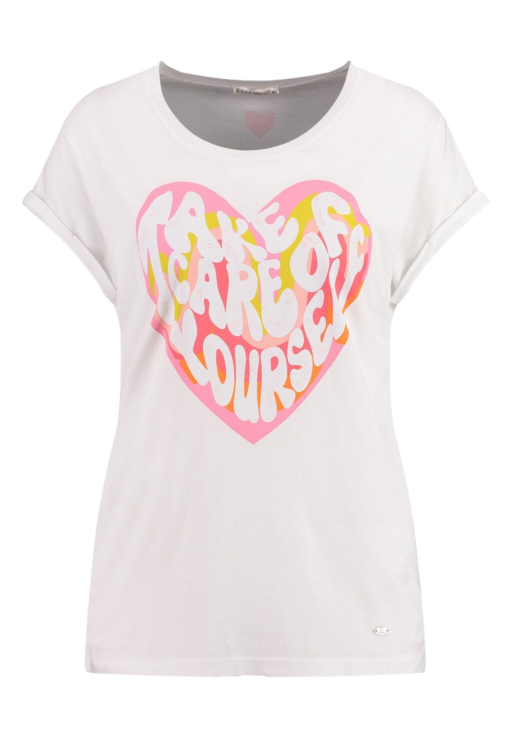 

Футболка с принтом WT CAREFUL ROUND Key Largo, белый