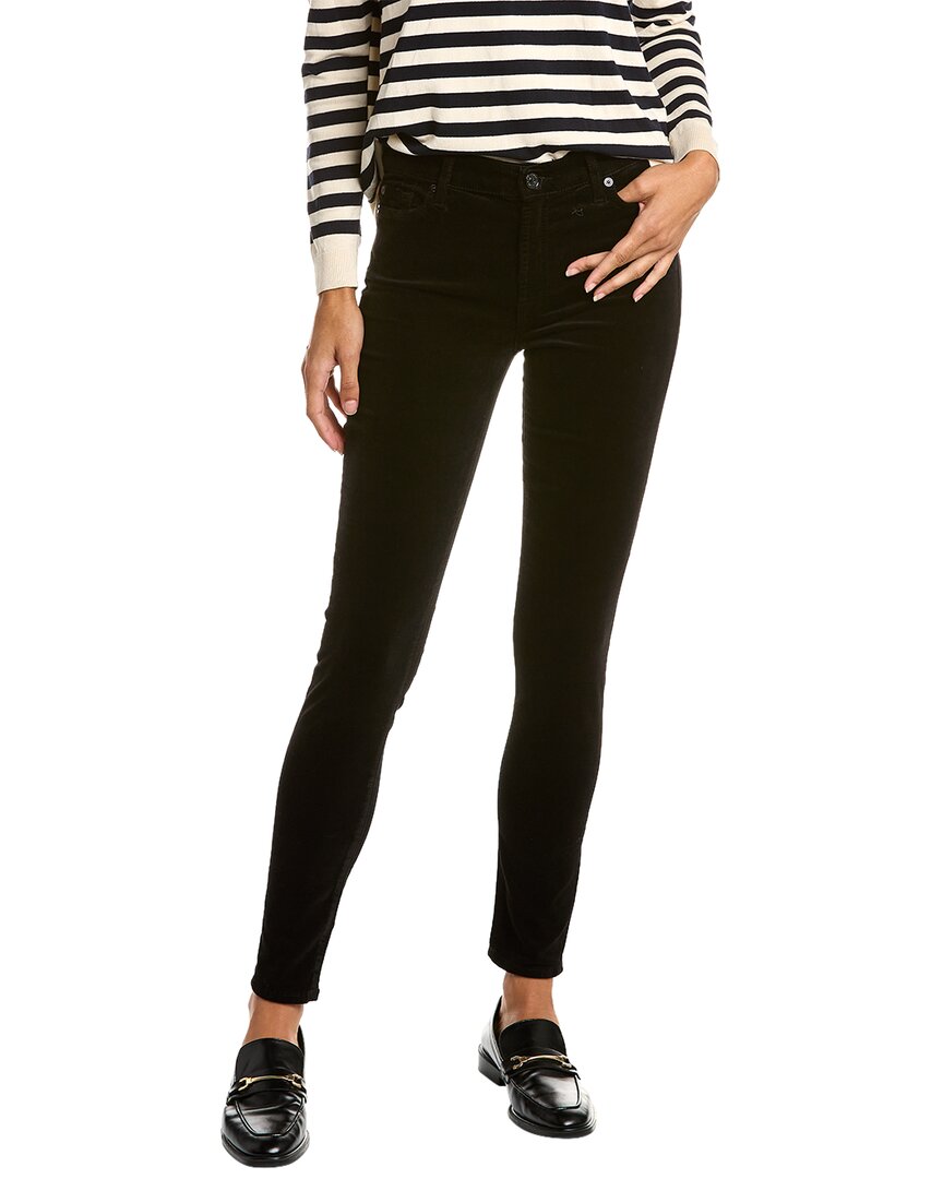 

7 For All Mankind Джинсы с высокой талией, черные, супероблегающие