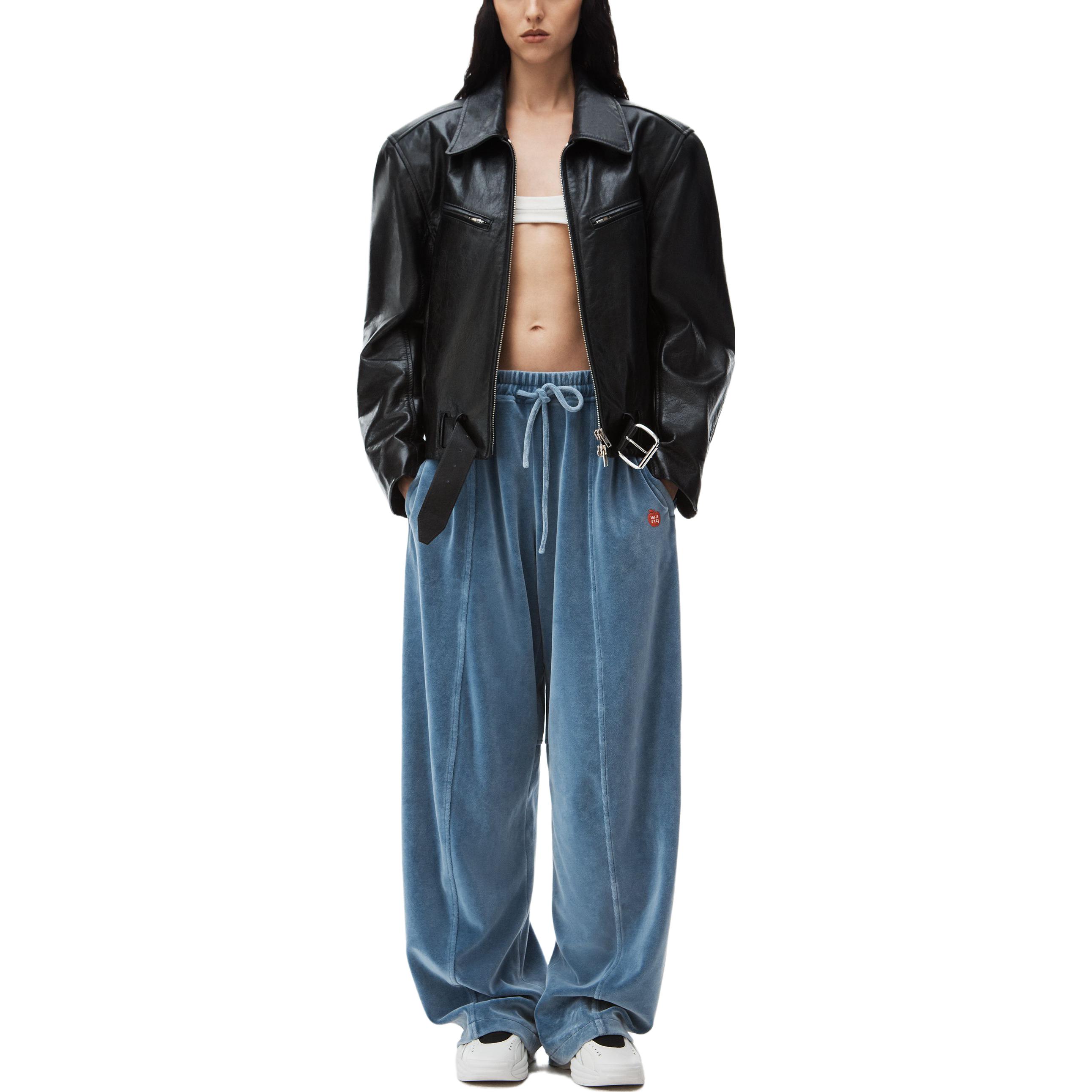 Alexander Wang SS24 вязаные спортивные брюки женские blue — фото 4