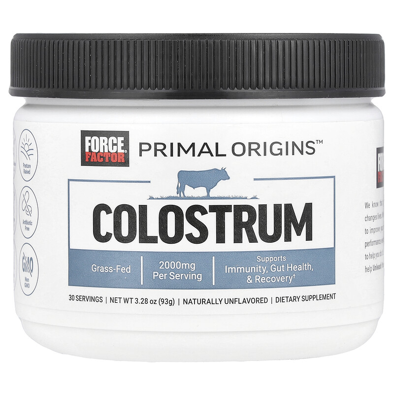 

Force Factor, Primal Origins, Colostrum, Unflavored, 3.28 oz (93 g)