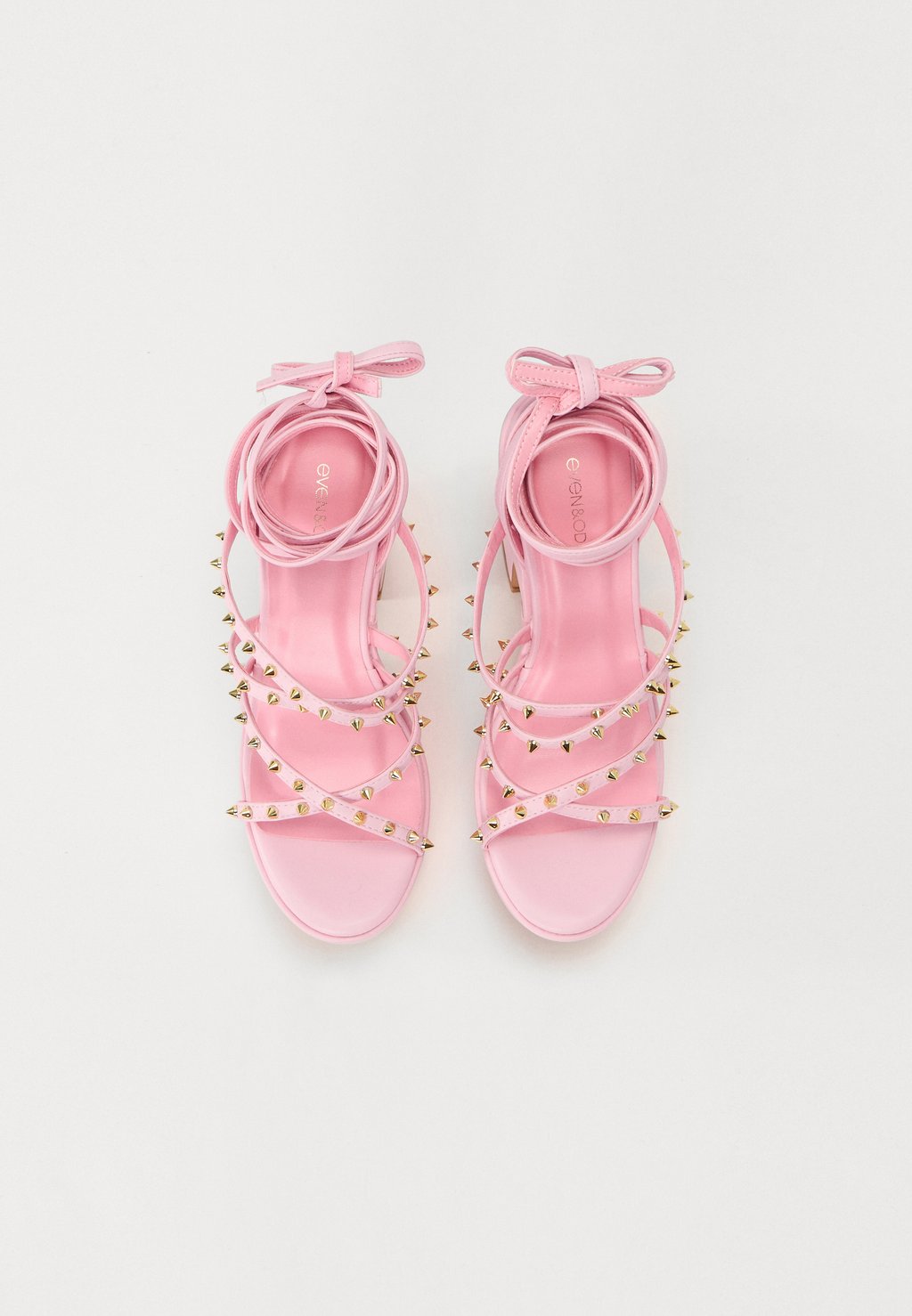 Сандалии с манжетой на щиколотке High heeled sandals Even&Odd, светло-розовый — фото 4