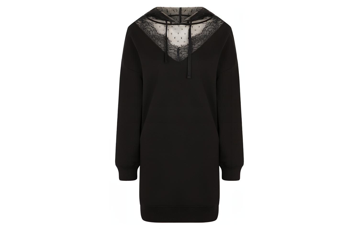 

RED VALENTINO Толстовка Women's Black Hooded Moderate Regular