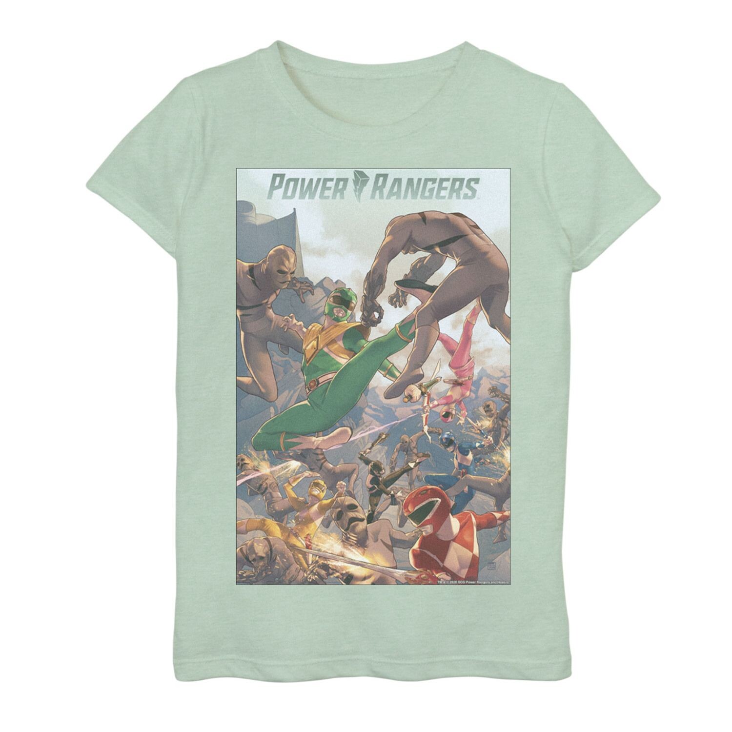 

Футболка с плакатом Power Rangers для девочек 4–16 лет Licensed Character