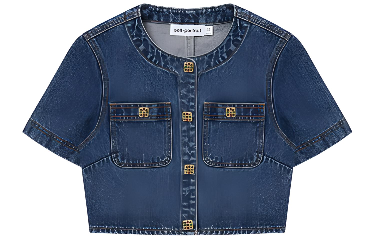 

Self-portrait Женская джинсовая куртка в цвете деним Self portrait Denim Blue, Denim Blue