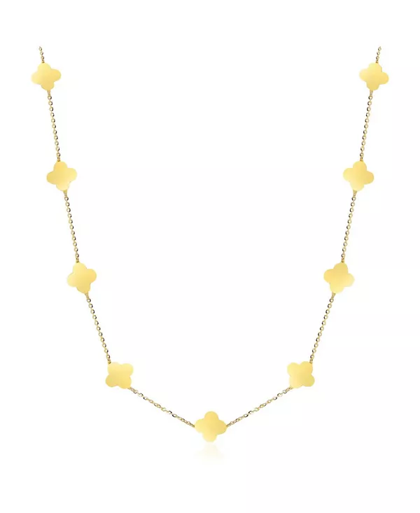 

Миниатюрное золотое ожерелье с клевером, 14-каратное золото The Lovery, gold