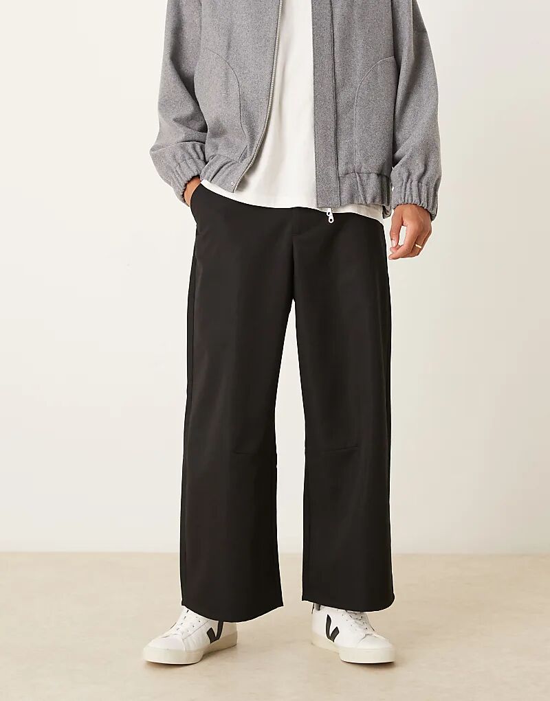 

Черные брюки-подковы ASOS DESIGN