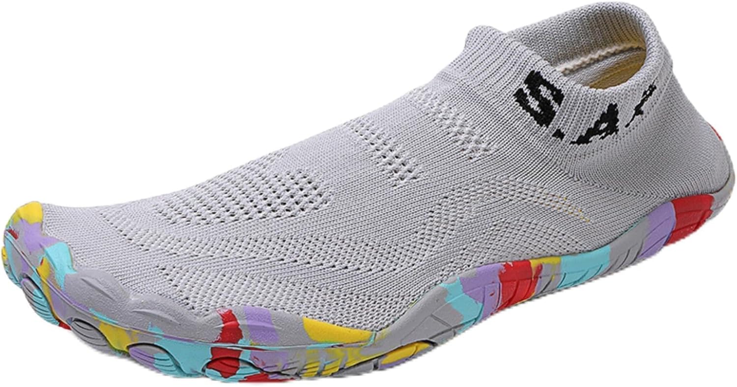 

Водные туфли для женщин и мужчин, босоножки, быстро сохнущие, для пляжа, плавания, акваносок, для активного отдыха на улице, серфинга, прогулок по воде, йоги, походов по реке и каякинга Zqw, серый