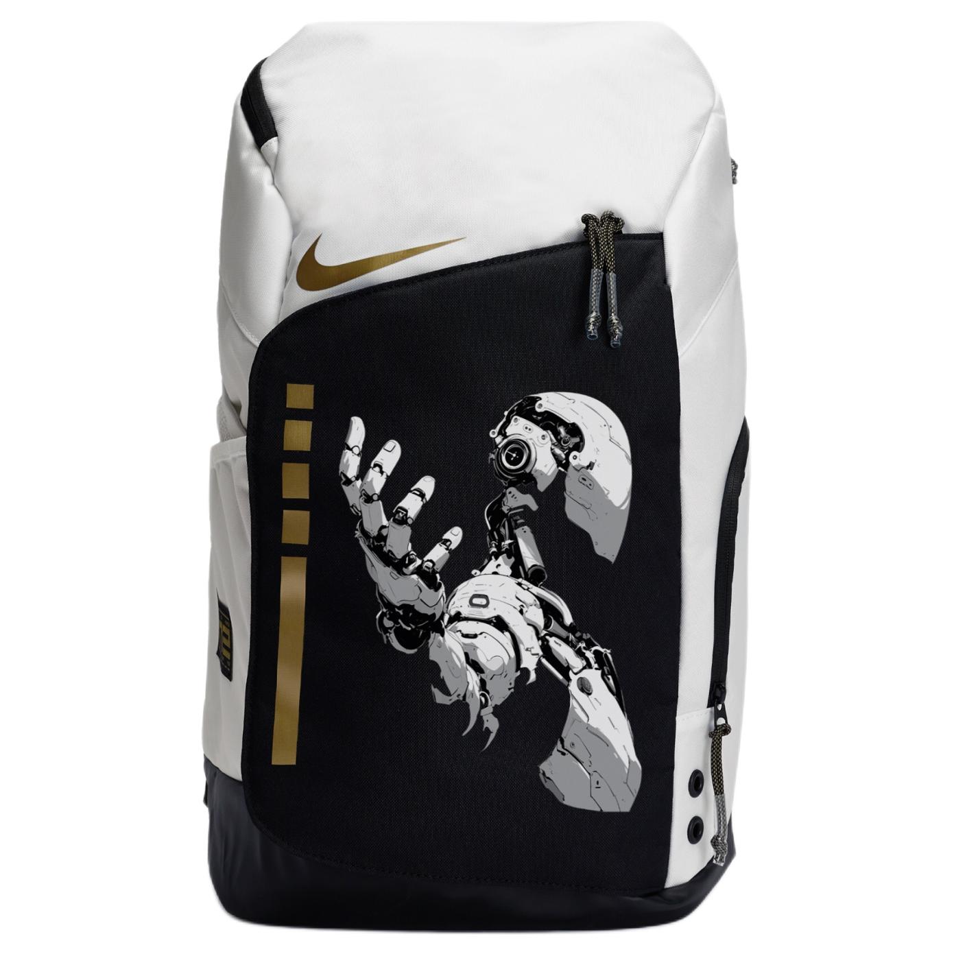 

Nike Тканевый рюкзак унисекс черно-белый, Mechanical Warrior