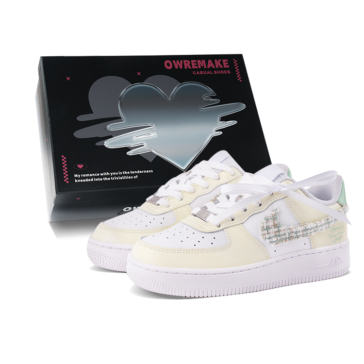 

Детские кроссовки для скейтбординга Air Force 1 Low Top для подростков Nike, желтый/зеленый