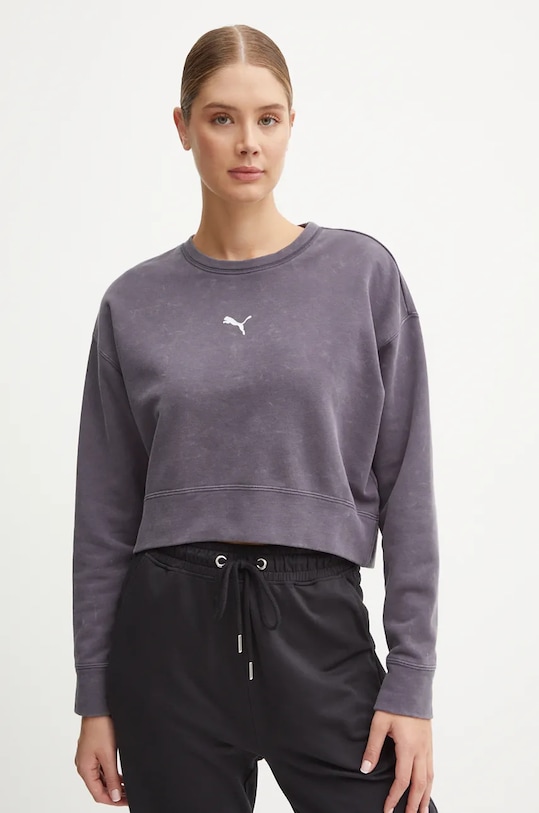 

Хлопковая толстовка Puma, серый