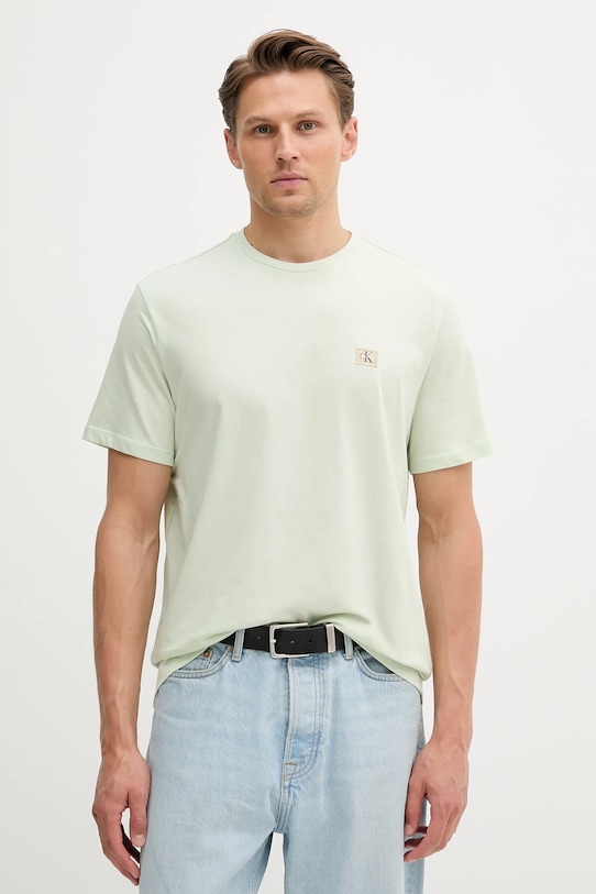 

Хлопковая футболка Calvin Klein Jeans, зеленый
