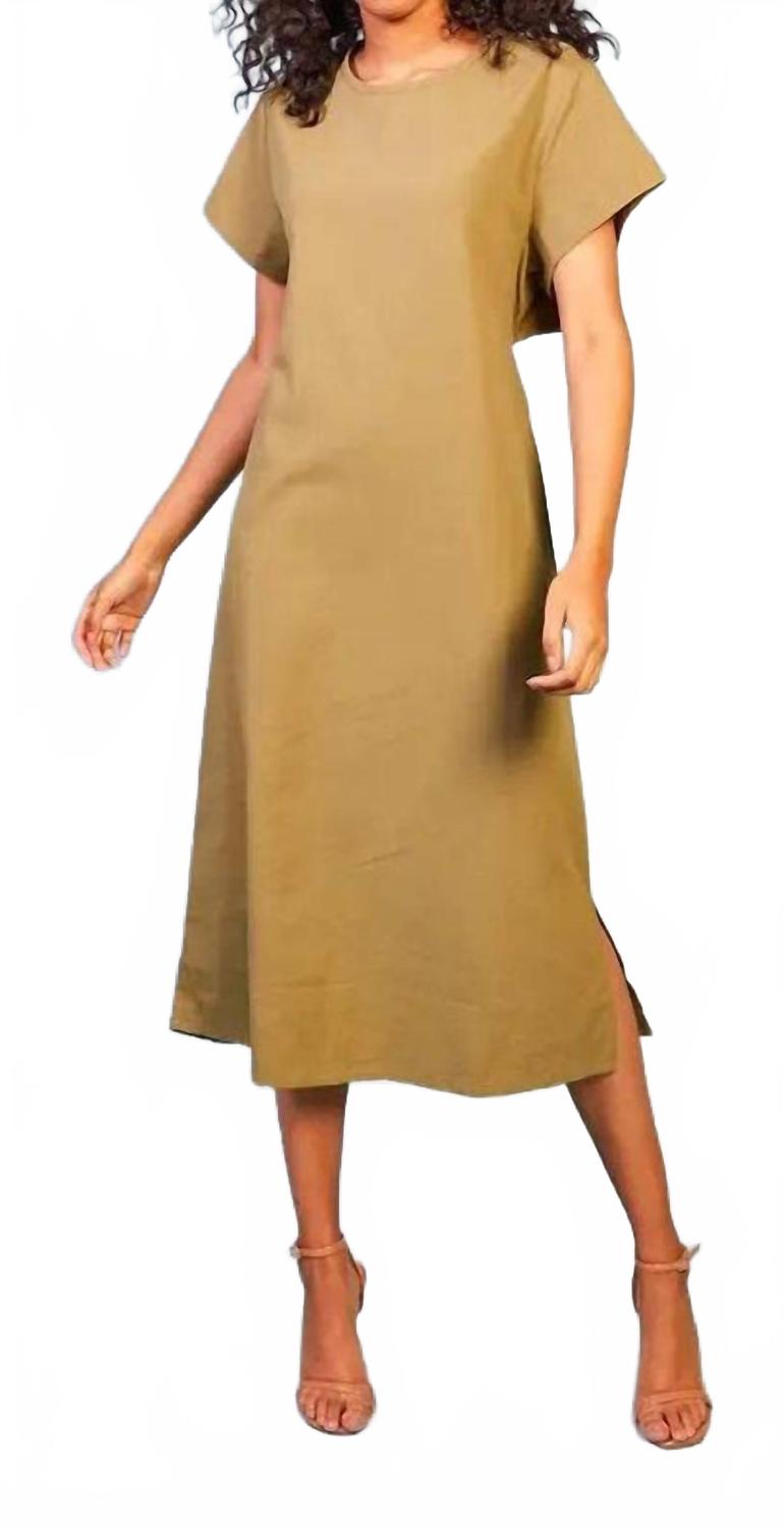 

Балут хлопковое миди-платье в зеленом цвете Ellia Boutique