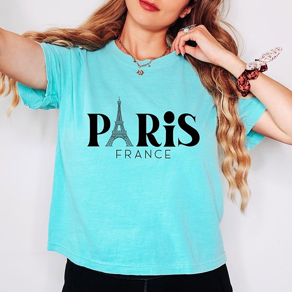 

Футболка-кроп Paris France Eiffel Tower Simply Sage Market, Chalky Mint, Зеленый, Футболка-кроп Paris France Eiffel Tower Simply Sage Market, Chalky Mint