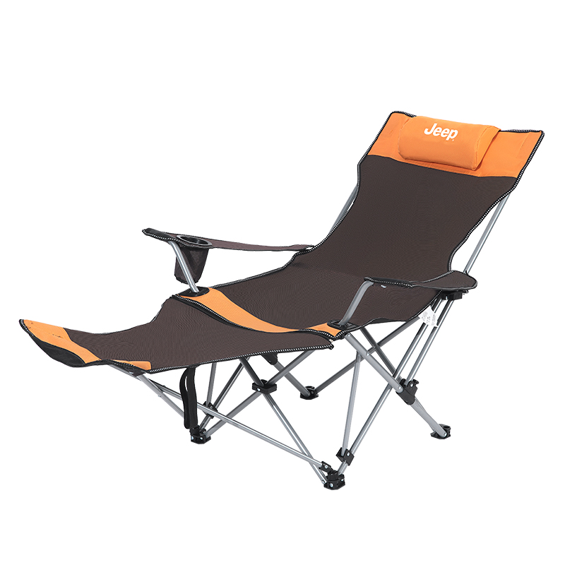 

Складные стулья и табуреты для улицы Jeep, Four-Level Adjustment Recliner Chair[Coffee]With Footrest