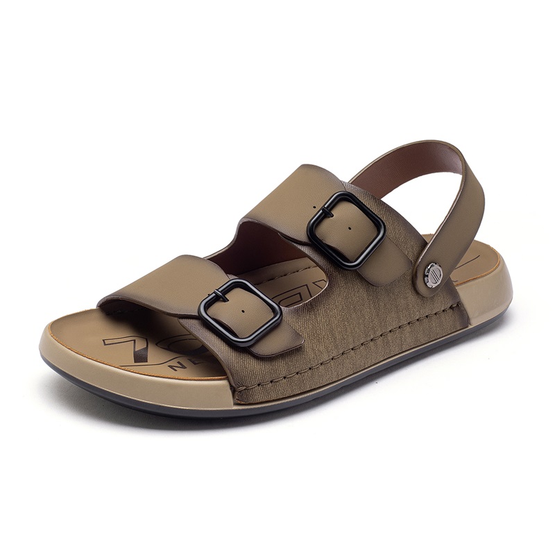 JOSINY Пляжные сандалии мужские чёрные/хаки, цвет Khaki — фото 2