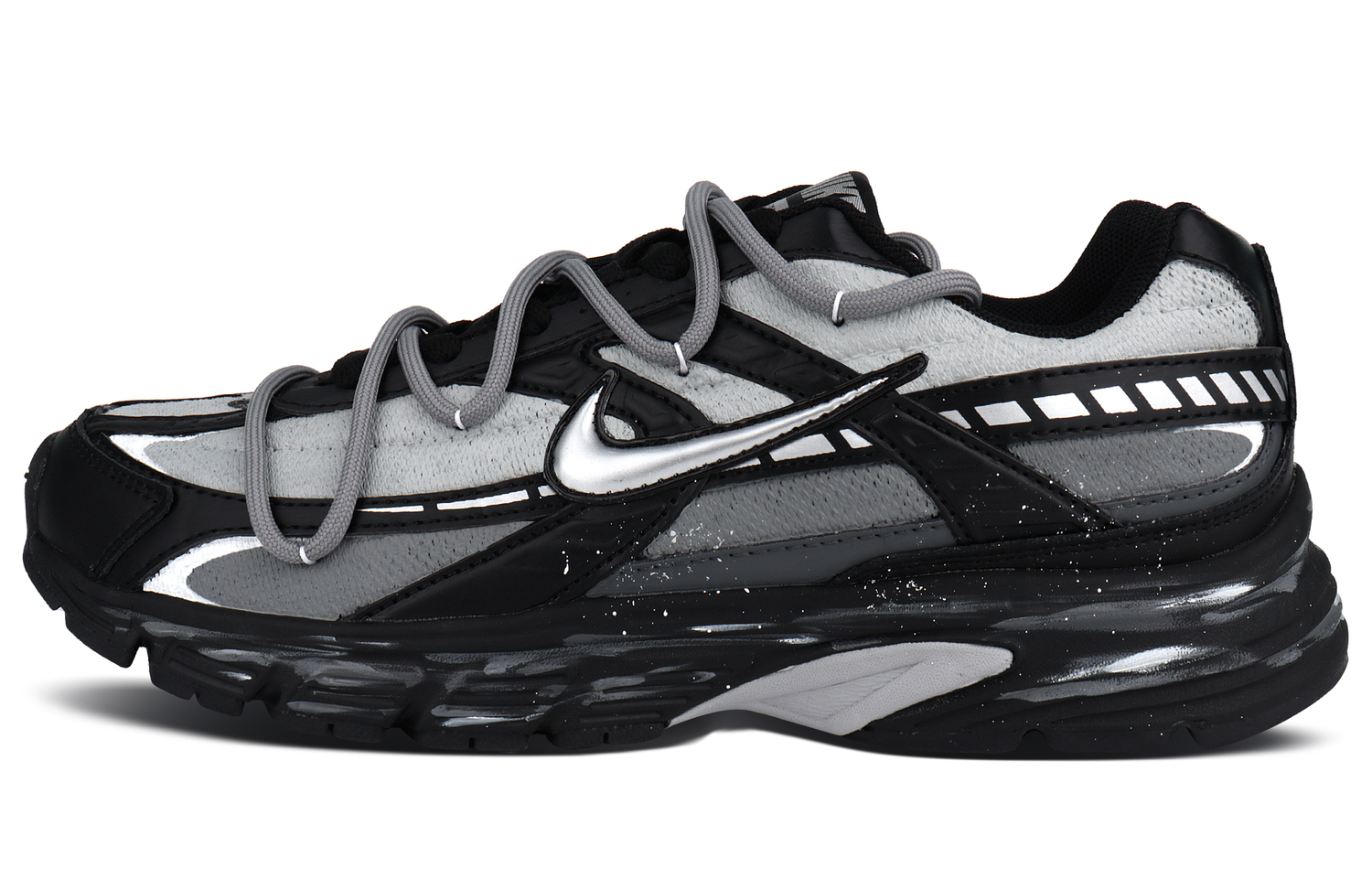 

Nike Инициатор амортизация, износостойкие низкие кроссовки Unisex Black Gray