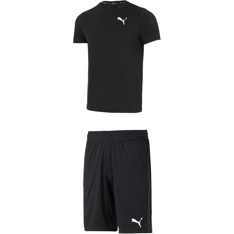 

Повседневный спортивный мужской спортивный костюм черный Puma, черный