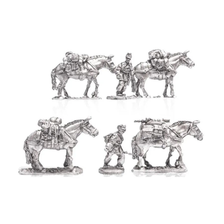 

Поезд снабжения Gebirgsjagers с мулами, WWII Miniatures - German Forces (20mm)