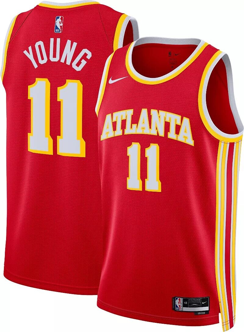 

Мужская красная майка Nike Atlanta Hawks Trae Young #11 Dri-FIT Swingman