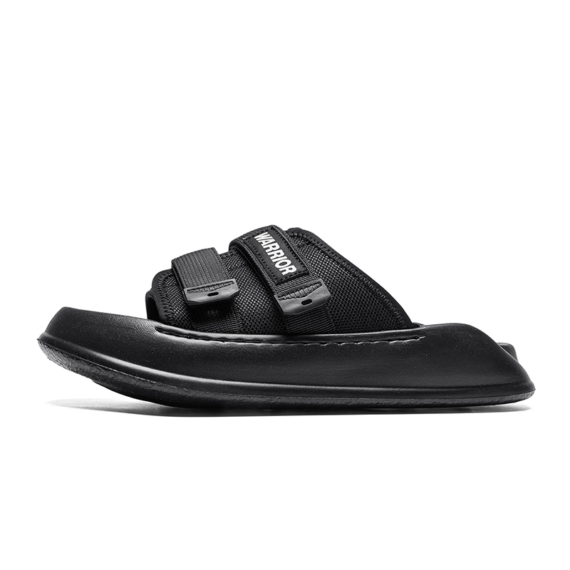 WARRIOR Скользящие тапочки-шлепанцы Stitching Slip Resistant Odor Resistant Abrasion Resistant для мужчин, черные