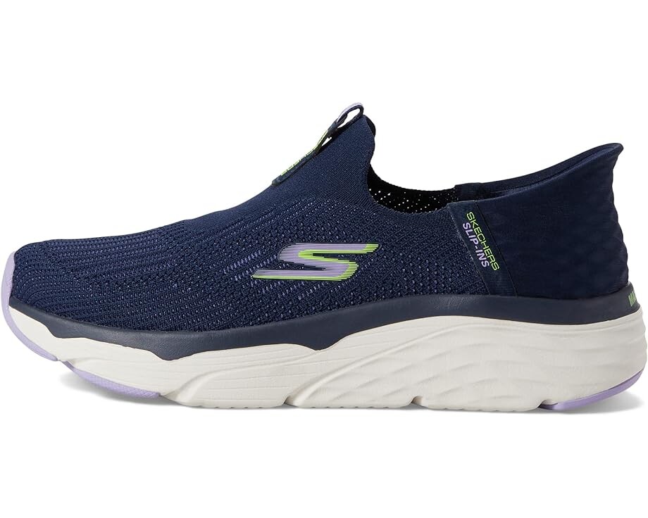 Кроссовки SKECHERS Max Cushioning Elite Smooth Transition Hands Free Slip-Ins, цвет Navy/Lavender — фото 4