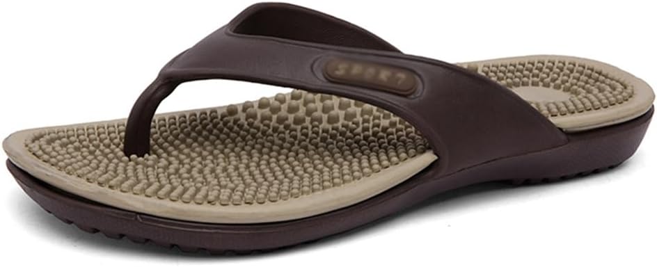 

Массажные шлепанцы, сандалии с акупрессурой, для облегчения боли при плантарном фасците, артрите стопы, мужская обувь для улицы и активного отдыха (Размер: EU 44, Цвет: черный) Yczhd