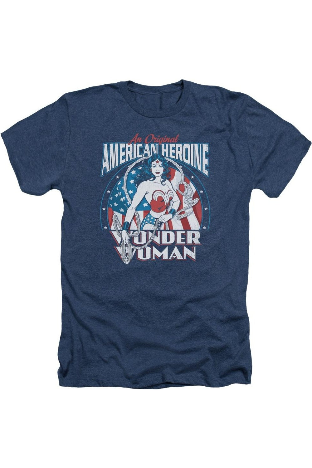 

Футболка / футболка DC Comics American Heroine Adult Heather Gildan, темно-синий