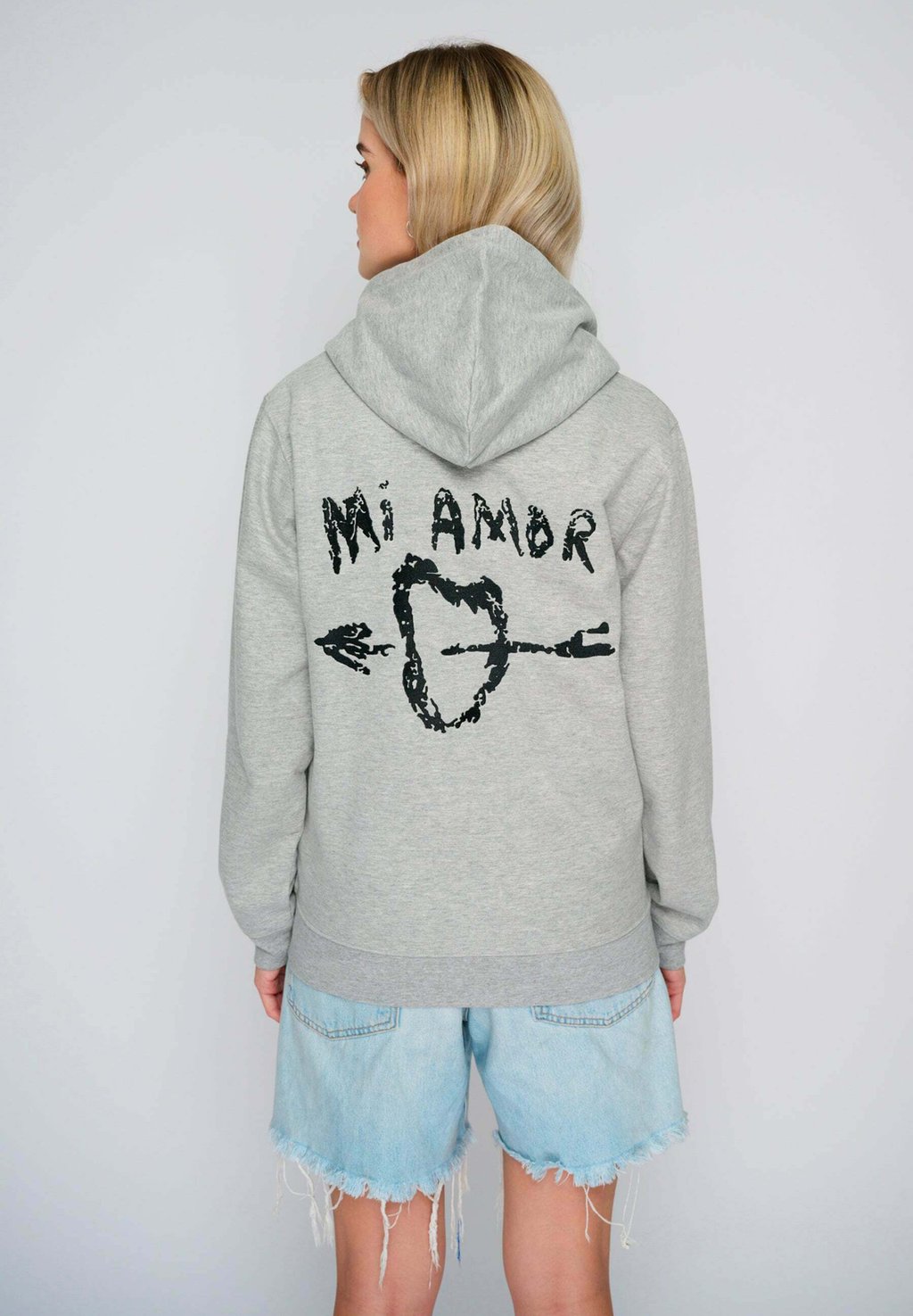 

Толстовка на молнии MI AMOR BACK EMBROIDERY Mira Paris, серый