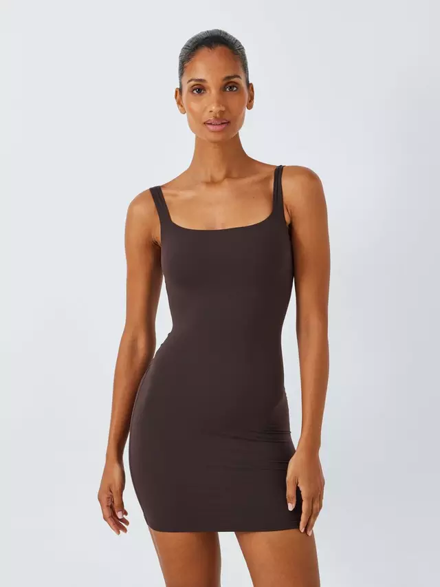 

Платье John Lewis Smoothing Square Neck Slip, цвет chocolate