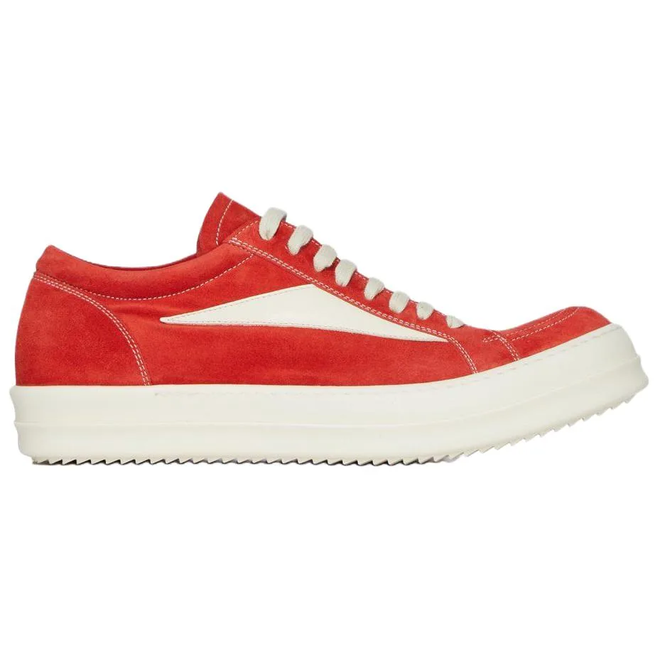 RICK OWENS Кроссовки для скейтбординга RO TEMPLE Suede Low top мужские красные — фото 3
