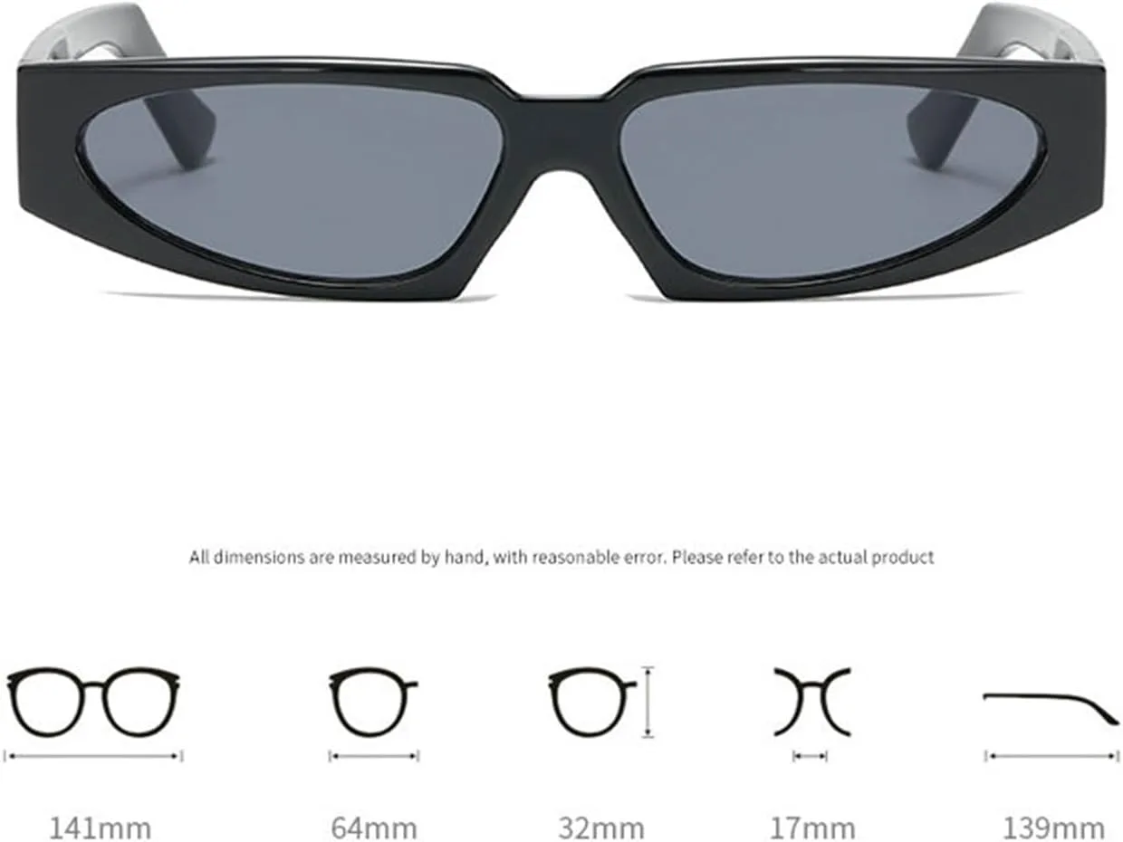 

Солнцезащитные очки Willochra маленького прямоугольного размера для женщин и мужчин, 2024 год, роскошные, винтажные, неправильной формы, ретро-панк, UV400 F27, C7