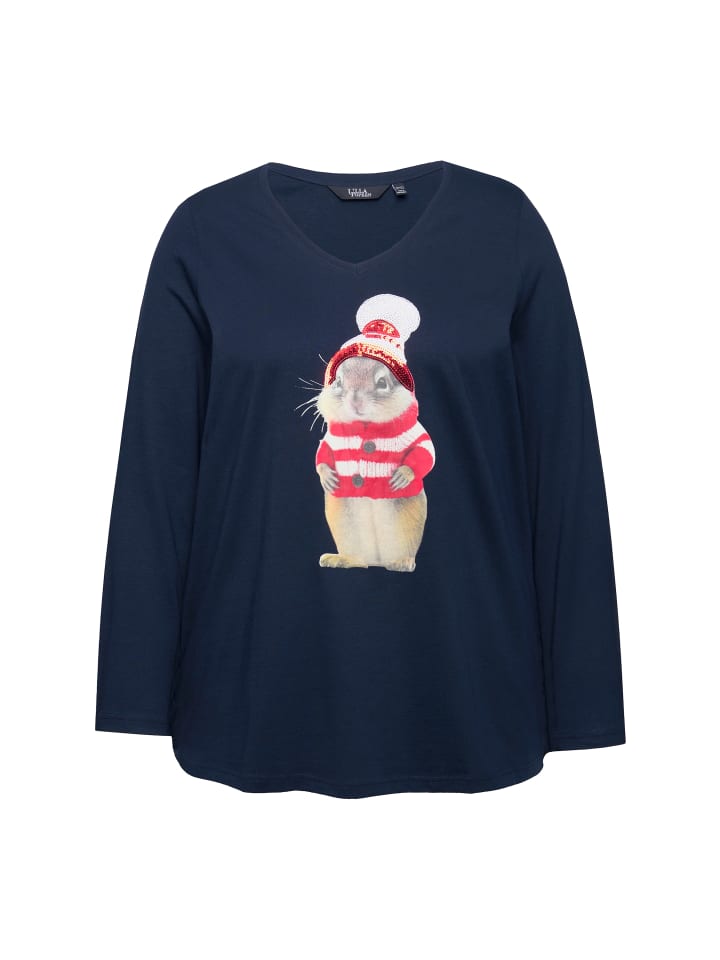 

Лонгслив Ulla Popken Longsleeve, цвет marine