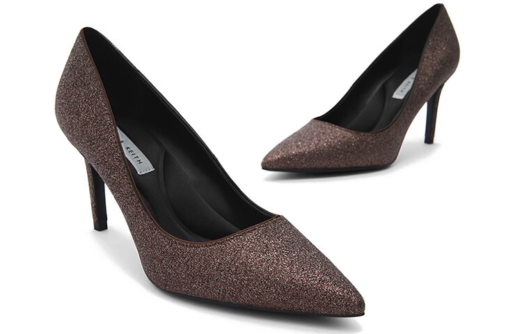Туфли на высоком каблуке женские коричневые Charles&Keith — фото 3