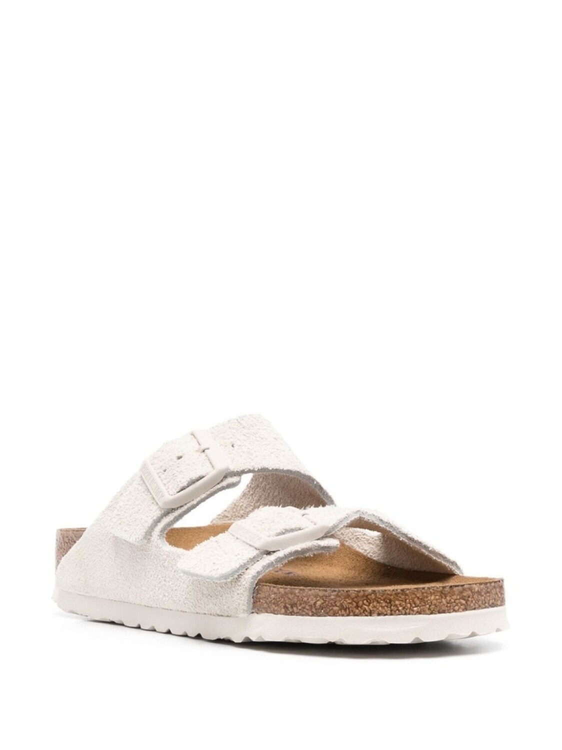 Сандалии Birkenstock Arizona Soft Footbed Suede Leather узкие, белый — фото 2