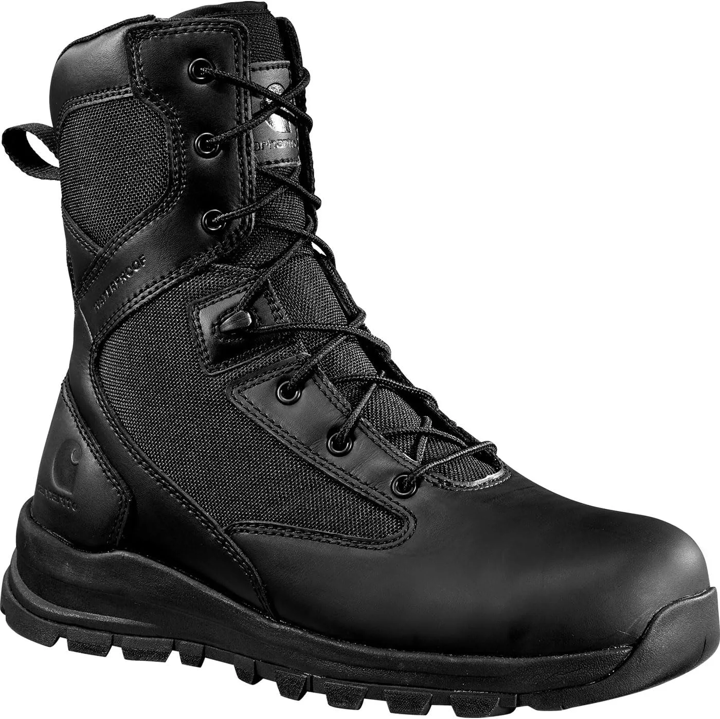 Мужские водонепроницаемые ботинки Carhartt Gilmore с боковой молнией 8 дюймов, мягкий носок, легкие и прочные рабочие ботинки, черный — фото 3