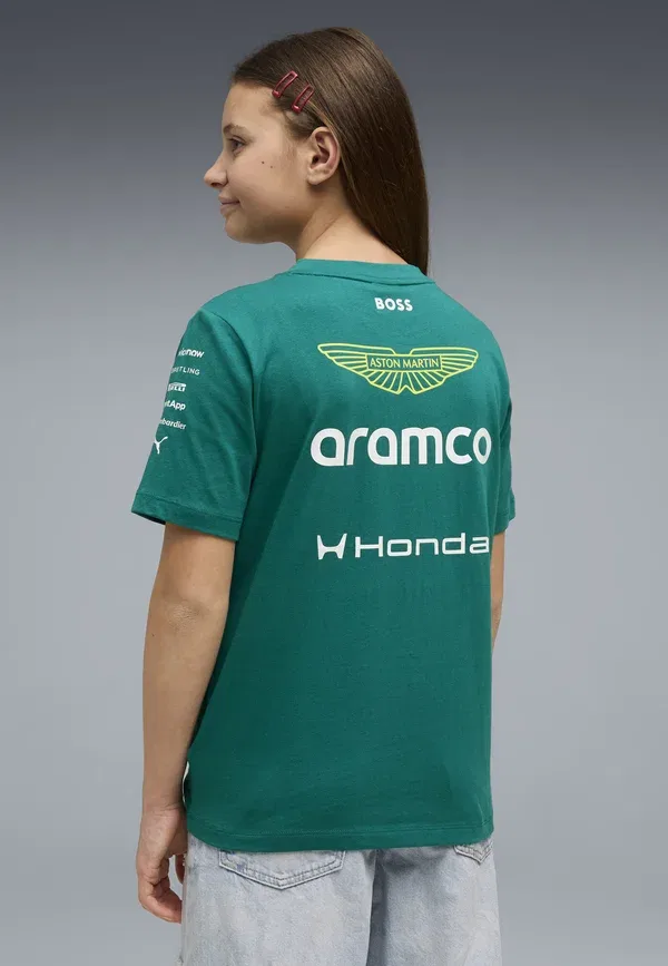 Футболка Puma X Aston Martin Aramco F1 Team Replica T-Shirt Print, зеленый люкс — фото 2