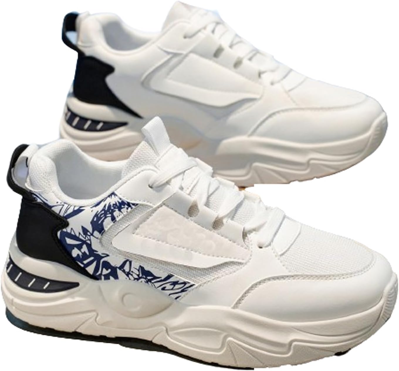 

Мужские баскетбольные кроссовки; легкие нескользящие кроссовки для уличного спорта, дышащие теннисные кроссовки с амортизацией и обувь Generic, синий