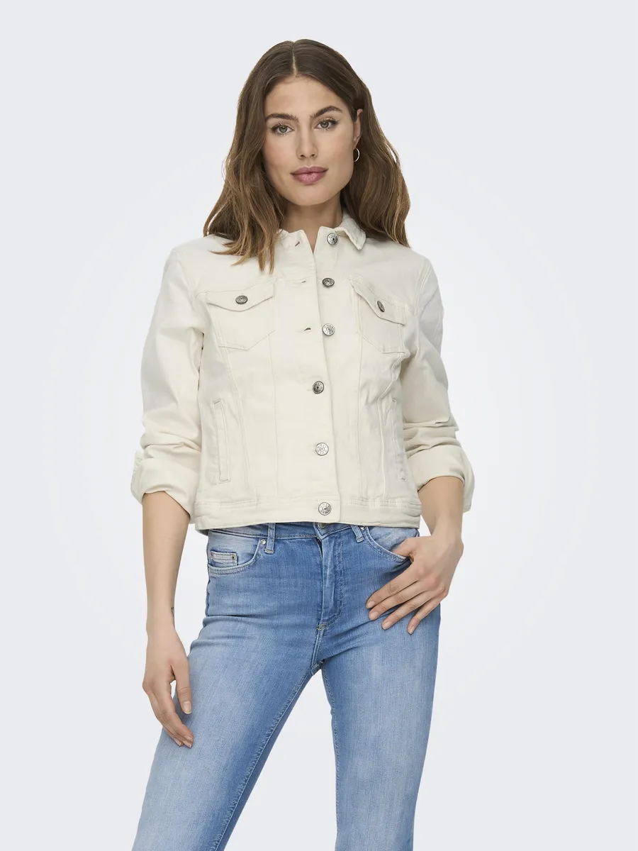 

Only джинсовая куртка "ONLTIA DNM JACKET COL PIM NOOS", цвет Ecru