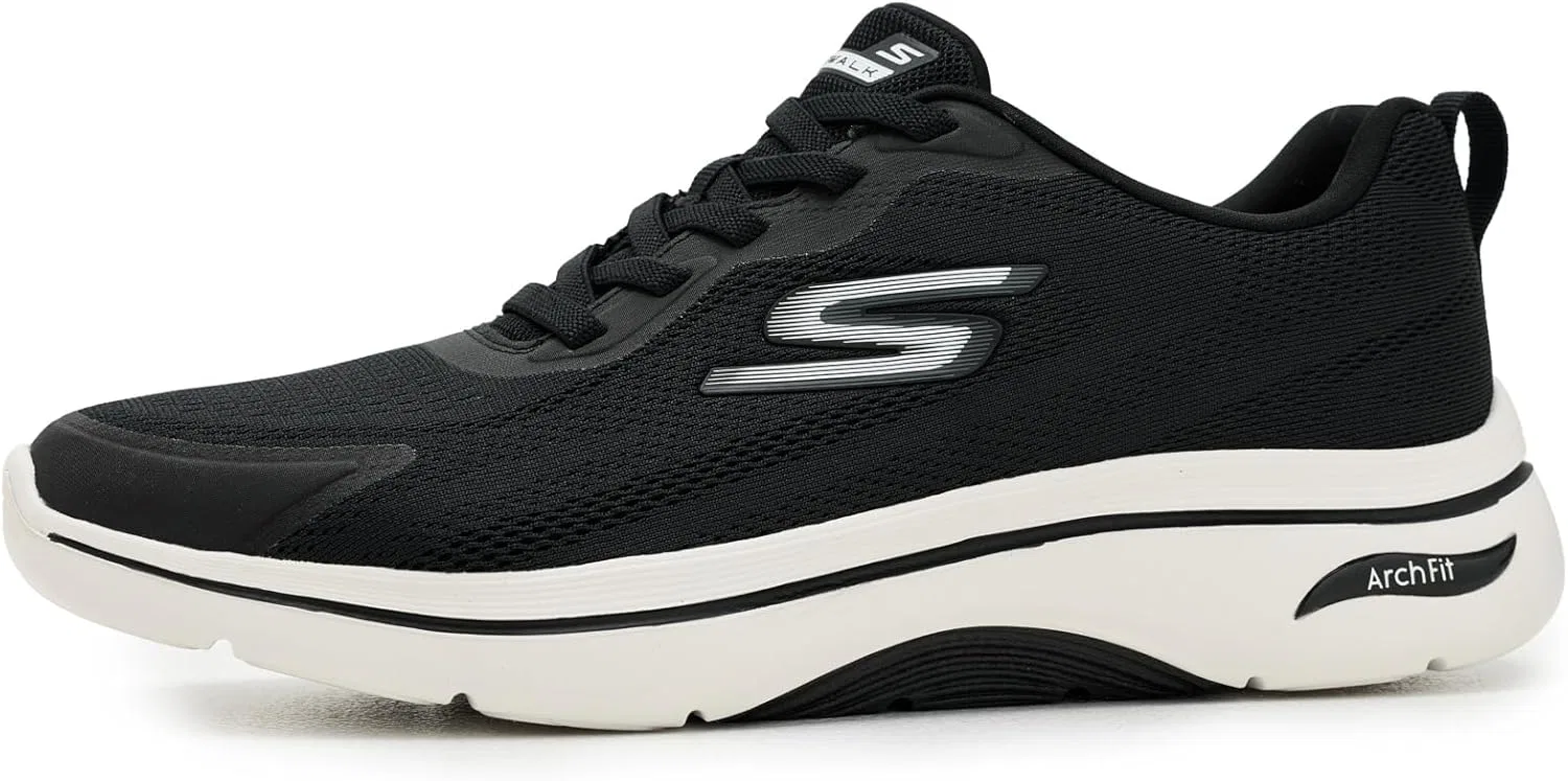 Мужские кроссовки Skechers Go Walk Arch Fit 2.0 Levy, Black White — фото 4