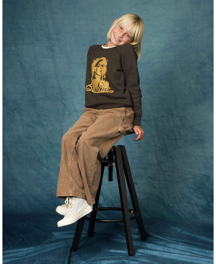 Унисекс флисовая толстовка с регланными рукавами Blondie Gold — для малышей и детей постарше Junk Food Clothing, серый — фото 2