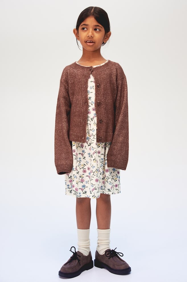 

Платье из хлопка с принтом H&M, белый