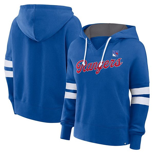 

Женский синий флисовый худи New York Rangers Seize Fanatics