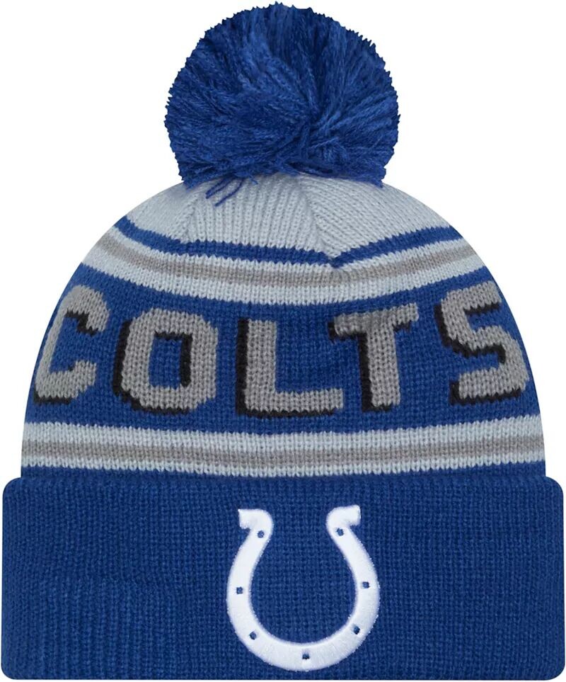 

Мужская синяя вязаная шапка New Era Indianapolis Colts Cheer