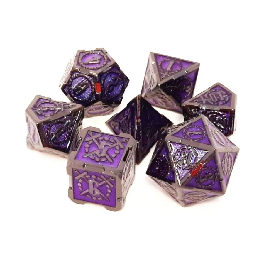 

Набор Poly — черный с аметистом (7), Metal Dice - Knights of the Round Table