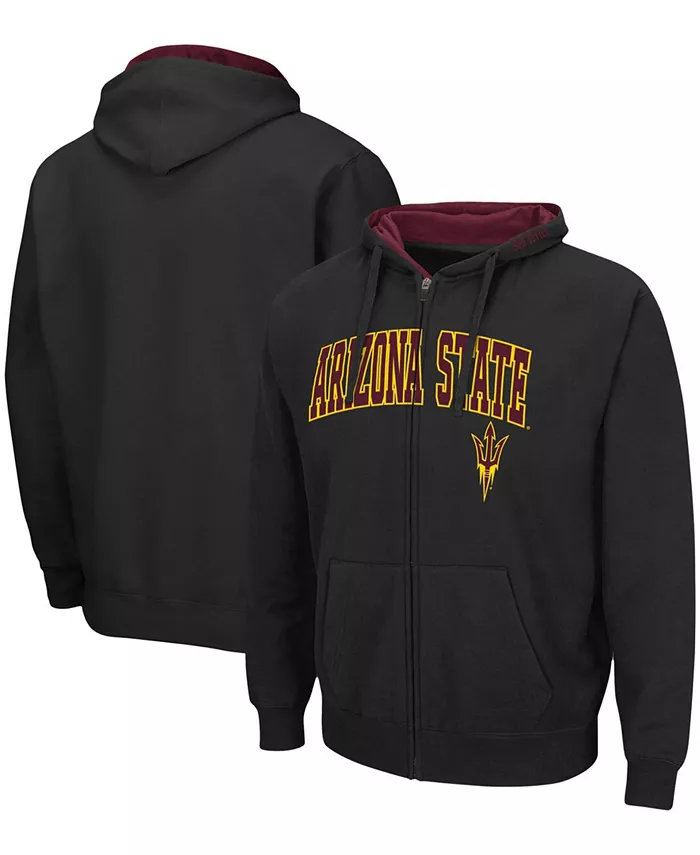 

Мужская толстовка с капюшоном Arizona State Sun Devils Arch Logo 3.0 с застежкой-молнией Colosseum, черный